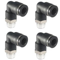 1/2 Air hose fittings, Air fittings Male Elbow 1/2 Inch Tube OD x 3/8 NPT Thread Push to Connect Fitting, PL-1/2-N3 (Pack of 4) (1/2-3/8) - size: OD 1/2 - NPT 3/8