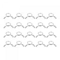uxcell Fuel Line Hose Clips, 20pcs 8mm ID Fit 9-9.5mm OD Hose 304 Stainless Steel Water Pipe Air Tubing Spring Hose Clamps for Motorcycle Scooter - size: 8mm
