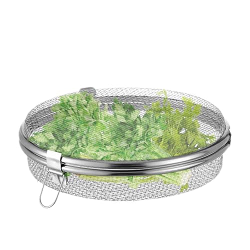 Herb Drying Rack - Stainless Steel Fly Proof Round Drying Net, Large Hanging Dry Rack Basket Sieve | Innovative Design Food Dryings Fishs Net, Fish Mesh Dry Nets for Fruits, Vegetables, Herbs, Fish - color: S