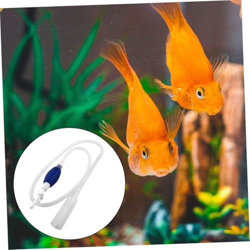 KESYOO Aquarium Water Changer and Gravel Manual Siphon Pump Fish Tank Tool Medium Size White for Fish Tank Maintenance and Water Replacement