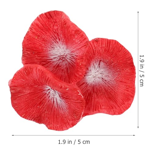 INOOMP 2Pcs Artificial Coral Aquarium Decoration Resin Fish Shrimp Habitat Cave Fish Tank Ornament Non Toxic Realistic Fake Coral Landscape for Freshwater and Saltwater Tanks