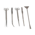Stainless Steel Aquarium Aquascaping Kit 5 Tools Set Scissors Tweezers Spatula Tool