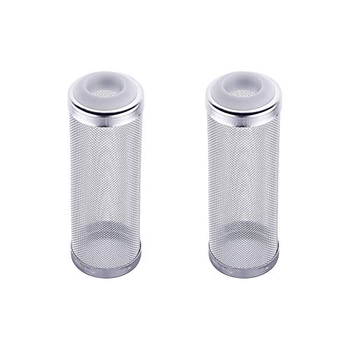 Quickun Stainless Steel Aquarium Flow Fish Filter Guard Net Shrimp Safe Inlet Inflow Protect Basket Mesh Media 12mm, 2Pcs - size: 12mm ID