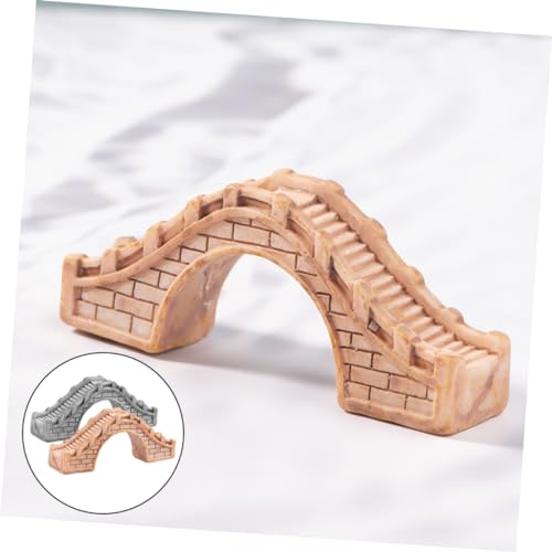 2pcs Resin Arch Bridge Ornaments Miniature Garden Landscape Bridge Decor for Aquarium Supplies