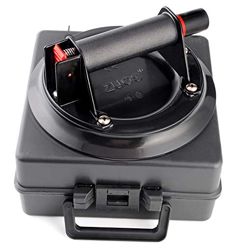 8" Glass Suction Cup Heavy Duty Hand-held Glass Lifter, Powerful Industrial Vacuum Lifter with handle for Granite Lifting &Window Replacement, 520 lbs Load Capacity/Carring Case - size: 8" Plastic Suction Cup