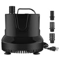 Simple Deluxe 800GPH 60W Bottom Suction Water Table Pump (3000L/H) with 3 Nozzles for Fish Tank, Pond, Aquarium, Hydroponics, Black - size: 800GPH-BOTM