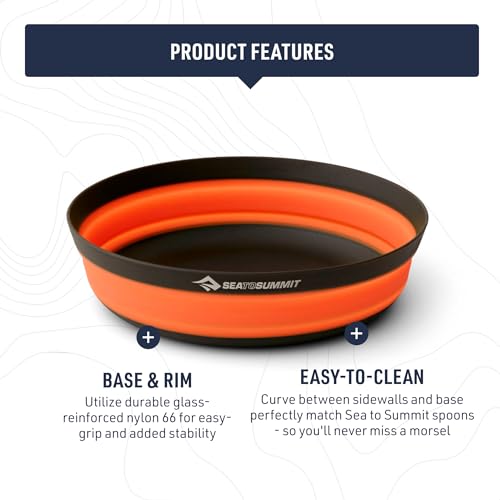 Sea to Summit Frontier Ultralight Collapsible Bowl, Large (30 fl oz), Aqua Sea Blue - color: Aqua Sea Blue, style: Large