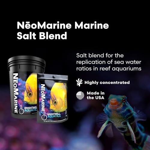Brightwell Aquatics - NeoMarine Marine Salt Blend for Reef Aquarium - Fish Tank Starter Aquarium Salt - Aquarium Water Treatments, 16-GAL - size: 50-GAL