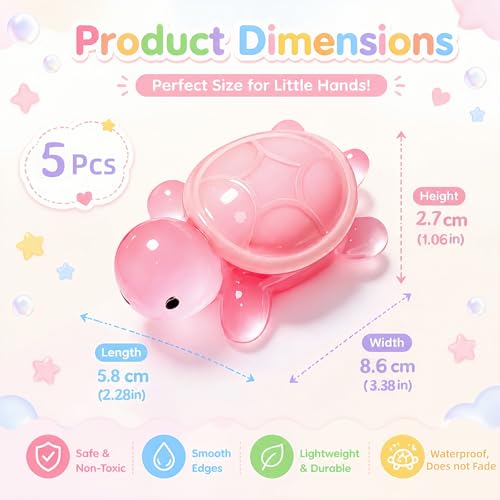5 Pcs Large Glow in The Dark 3D Resin Turtles Miniature Garden Figurines,Accessories for Decorating DIY Dollhouse Fish Tank Fridge Wall Art, Safe, Durable, Non Fading 5 Colors - size: Large
