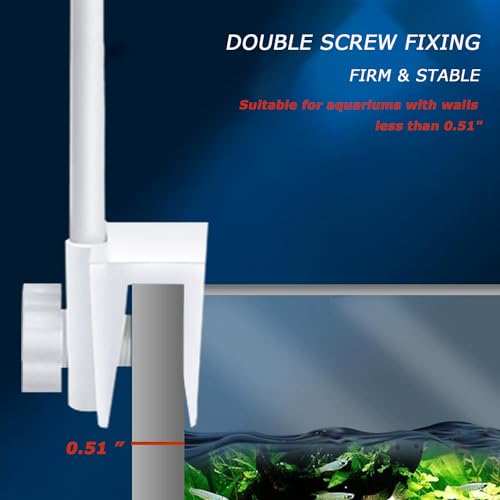 LED Aquarium Light Full Spectrum Clip Fish Tank Light Plants Light 360° Adjustable 2 Light Bar Super-Bright 8W Suitable for 20-40 Gal Fish Tank - size: 8W For 10-35 Gal Fish Tank