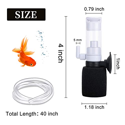 WishLotus Portable Aquarium Filter, Internal Purifier Fish Tank Filter, Mini Multi Layer Power Filter for Fish Tank, Sponge Fish Filter is Suitable for Freshwater and Saltwater Household Tank/Aquarium
