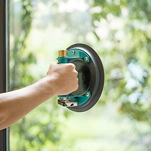 8" Vacuum Suction Cup for Granite & Glass Lifting, with Metal Handle and Brass Pump,580 lbs Load Capacity (8" Metal) - size: 8" Vacuum Suction Cup