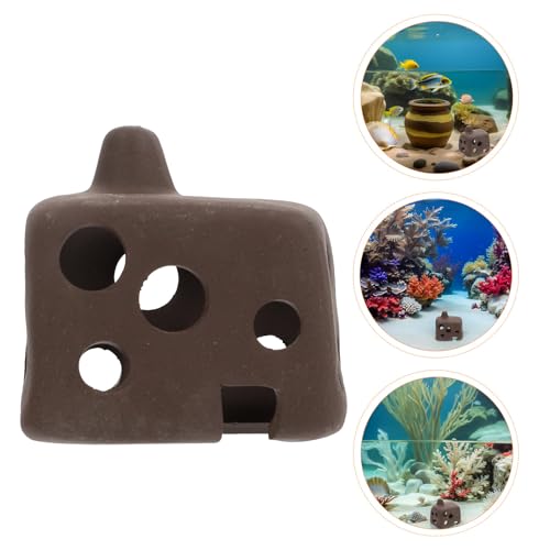 COHEALI 3pcs Irregular Porous Ceramic Fish Tank Shelter Cave for Aquarium Shrimp Breeding Hideout Small Fish Tank Landscape Decoration