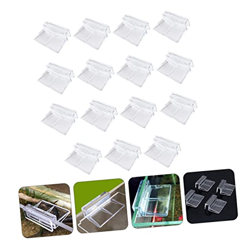 BESPORTBLE 15pcs Fish Tank Accessories Acrylic Clips Support Bracket Cover Holder for Aquarium Rack