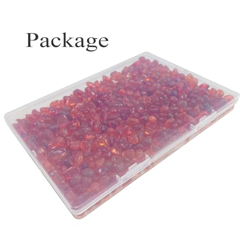 Glass Stones, 0.85LB/385g Red Orange Glass Rocks for Vase, Aquarium Pebbles for Fish Tank, Sea Glass Rocks for Vase Filler Craft - color: Orange Red