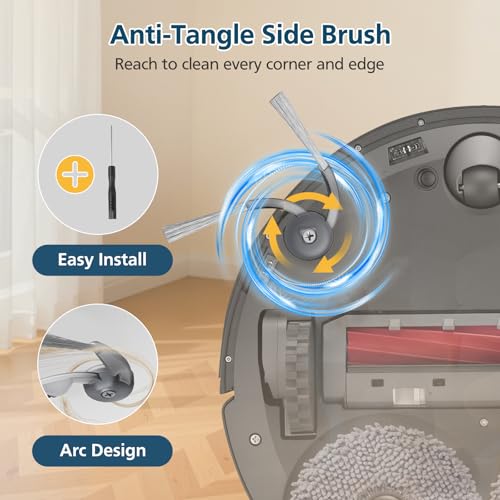 QV 35A Replacement Accessories for Roborock QV 35A / QV 35S / Qrevo S Pro Robot Vacuum, 2*Main Brush, 6*Side Brush, 4*Filters, 6*Mop Pads, 6*Dust Bag, 2*Tools - style: for QV 35A / QV 35S / Qrevo S Pro