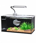 Fish Tank Kit,3.5 Gallon Small Aquarium,Ultra-Clear Nano Aquarium,Betta Fish Tank,Suitable for Small Fish Tank,Aquarium Starter kit,Desktop Fish Tank (Black Background) - color: Black background