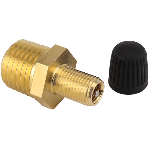 Milton S-684-4 1/4" MNPT Male Tank Valve, includes Protective Caps (Pack of 2) - size: Pack of 2