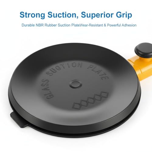 Granite Marble Countertop Seam Leveling Tool, Suction Cup Flooring Tool for Gap Tightening, Heavy Duty Adjustable Stone Seam Setter for Slab Installation, Tile & Laminate Repair (Yellow)