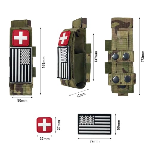 Upgrade 1000D Laser Cut Molle Tourniquet Holder, Heavy Duty Tactical Molle Tourniquet Pouch Holder - color: SET-SIMPLECP