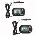 AQUANEAT 2 Pack Aquarium Thermometer, Fish Tank Thermometer, Digital Temperature Test, with Large LCD Display