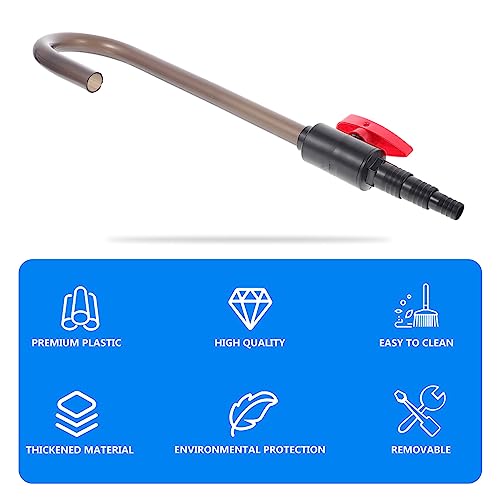 ULTECHNOVO Aquarium Water Filler, Hanging Aquarium Supplies Aquariums Accessories Fish Gravel Spill Conter Free Clamp Tank Pipe Type Vacuum for Automatic Device