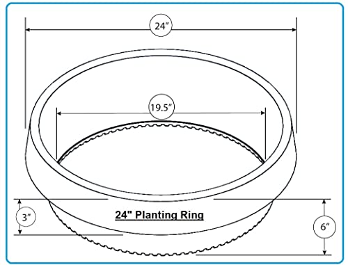12-Pack 24-inch Tree Planting Rings – Deep Root Watering Basin & Edging. - size: 24" - 12 pack
