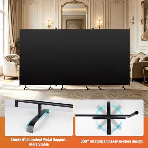 Room Divider Panel, Siebwin 3 Panel Folding Privacy Screens with Wider Feet, 12 Ft Portable Room Partition for Room Separator, Room Divider Screen Partition Room Dividers Freestanding - size: 3 Panel 12FT W