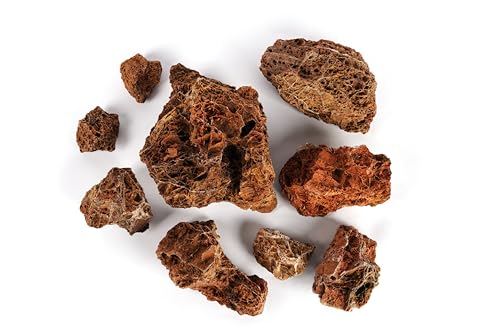 LANDEN Maple Leaves Stone Natural Rocks (18lbs, 3~9 inches,9pcs) for Aquarium, Paludarium, Terrariums, Decorative of Forest Creeks, lakesides, and Streams - size: 14 Maple Leaves Stone(3-9 inches,18lbs)