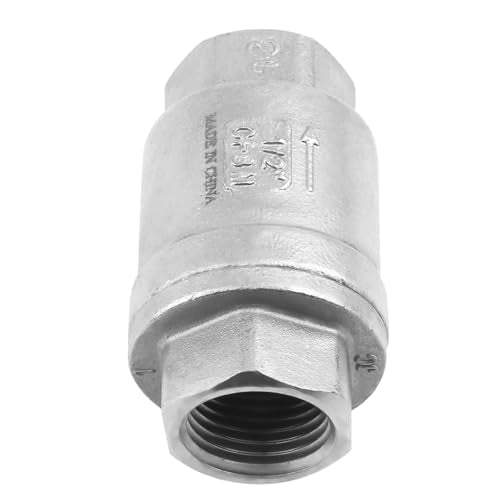 1/2 Inch Vertical Check Valve SUS304 Spring Loaded Check Valve in-line Low Cracking Pressure CF8M WOG 1000 - size: 0.5 Inch, style: Spring