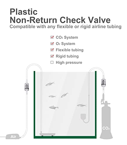 Aquarium Check Valves 1 Way Non-Return Valves Suction Cups Spare Parts Kit - color: Combo pack