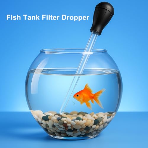 Murtenze 2 Pack Manual Fish Tank Water Changer Aquarium Dropper, Black Clean Pipette Dropper Waste Remover, Mini Gravel Cleaning Straw for Aquarium Cleaning/Aquarium Owners - color: Black