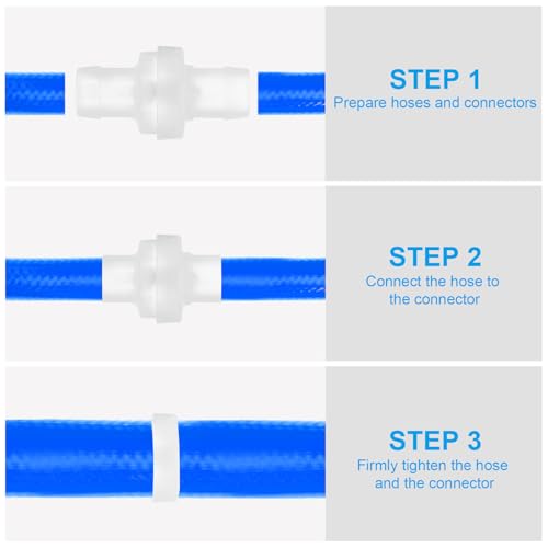 PATIKIL 5/32" Barb Hose One Way Inline Check Valve, 8 Pcs Plastic Non Return Water Stops Ozone Resistance Valve for Aquarium Garden Fuel Oil Air Gas, Translucent