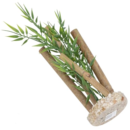 Aqua Décor Small Bamboo 23cm Artificial Aquarium Plant with Weighted Base for Easy Planting and Display