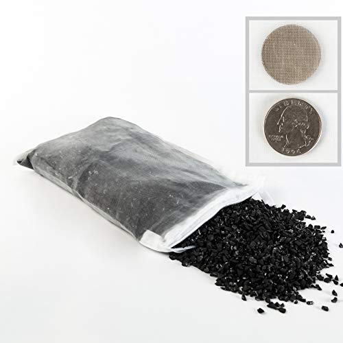Aquarium Filter Media Bag - 10 Pcs Durable Nylon Fine Mesh with Zipper for Koi Pond, Canister, Fish Tank Filter, Pellet Carbon, Bio Balls, Ceramic Rings (6 x 8 Inch)
