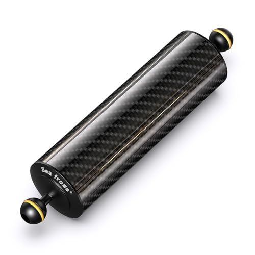 Sea frogs D60mm, 10'', Carbon Fiber Float Arm for Ultralight, Aquatic Arm, Buoyancy Provided 410g, Underwater Camera System Diving Tray Video Light/Strobe GA-7 - color: D60mm, 10'' Carbon Fiber Float Arm