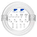 NSF 1/4" inch Water Line Tubing and Push to Connect Fittings for Reverse Osmosis Water Filter RO fittings,14 pcs connetors+30 feet 1/4" O.D. (6.4mm) water tubing. - style: 1/4"(14pcs+30feet)