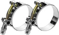 2 Pack 3.25" T-Bolt Hose Clamps, 304 Stainless Steel Turbo Intake Clamp, Working Range 3.50"-3.82"(89-97mm) for 3.25" I.D. Hose with 5mm Wall Thickness.(Measure your hose O.D. before buying) - size: 3.25" hose clamp 89mm-97mm (3.50"-3.82")