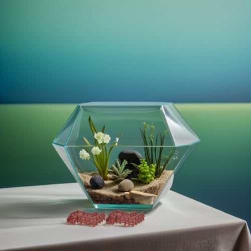 4pcs Aquarium Decor Miniature Landscape Ornaments Z-Shaped Stairs and Arch Bridge, Fish Tank Accessories for DIY Fairy Garden and Micro Landscape Decoration