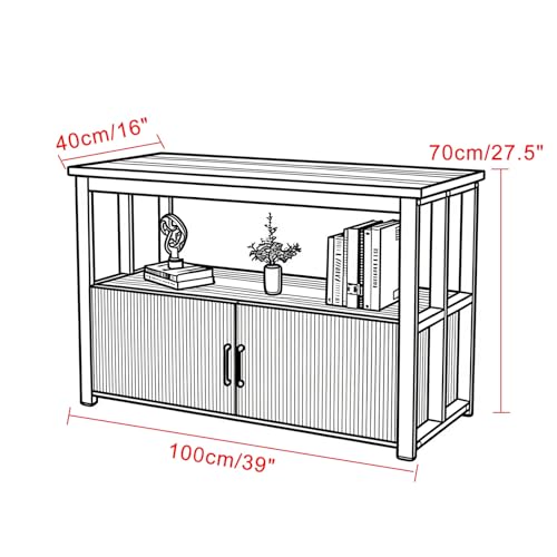 Fish Tank Stand with Storage Cabinet, Heavy Duty Metal Frame Aquarium with Anti-slip Foot Pads, 550 LBS Capacity,for Reptile Turtle(Black,100x40x70cm/39x16x27.5") - color: Black, size: 100x40x70cm/39x16x27.5"