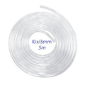 Clear Tubing Assortment, 10mm ID, 5 Meters Lengh In All, 1.5mm Thickness, Flexible Plastic Tube Hose Set For Home Repair Water Oil Transfer Aquarium, BPA Free and non-toxic - size: id:10mm (5m)