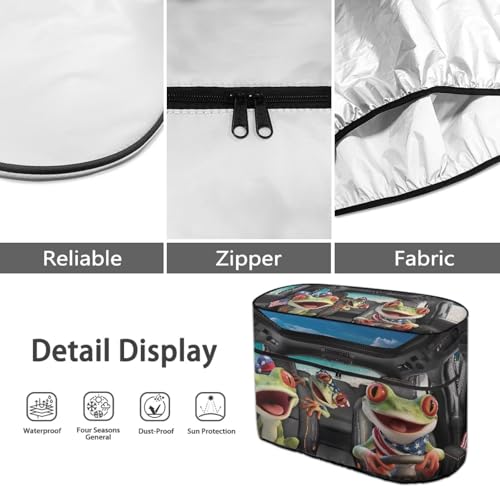 American Funny Frog RV Propane Tank Cover Camper Propane Gas Cylinder Cover Lightweight Four Seasons General 20 Pound Double for RV/Trailer/Camper - color: American Funny Frog, size: S(20LB)