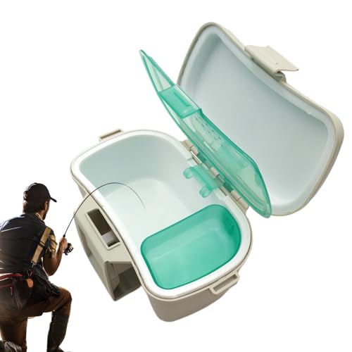 Fishing Bait Container,Waist Portable Insulated Lure Bucket,Fishing Bait Case - for Boat Kayak Camping Shrimp Aquarium Sports Outdoors Saltwater Freshwater