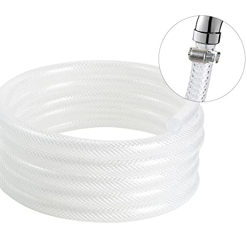 5/8’’ ID × 7/8’’ OD - 50 ft Clear Braided Hose Plastic Vinyl Tubing,High Pressure Flexible Reinforced PVC Tube for Transfer Water Air Oil, BPA Free & Non-Toxic - size: 5/8'' I.D., style: 50 FT