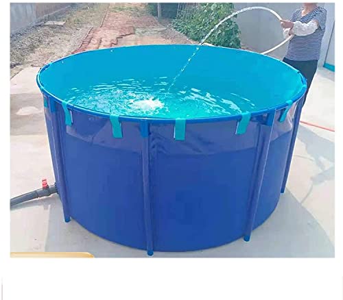 WANLIAN Pool Above Ground Canvas Fish Pond Circular Thickening Pool Large Collapsible Outdoors Tarpaulin for Koi Culture Agricultural Irrigation Water Storage Tank,Easy to Install(Belt Frame)(3 * 1) - style: 3*1