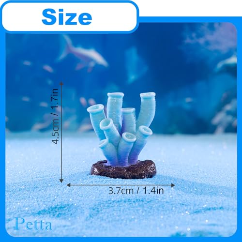 Resin Coral Plant Decorations Artificial Ornament Decor Resin Colorful Coral Reef Decoration Accessories for Betta Fish Tank Aquarium Landscape,Small,5 Pcs