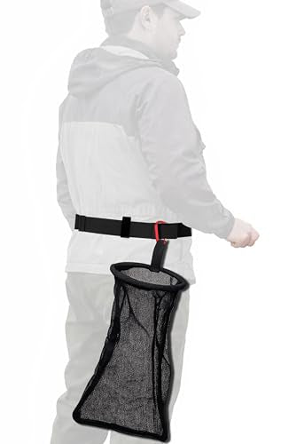 SturdyShape Clam Bag Mesh Waistline with Carabiner - Rigid Ring Basket Equipment Top Catch & Shell Collection Fishing Net for Razor Clamming/Diving(1)