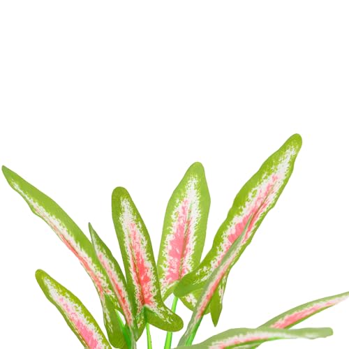 Silk Aquarium Plants for Betta Fish Tank, 2 Pcs 8 Inch Small Silk Aquarium Plant Aquatic Water Grass Decoration (Green-Wine, 8 Inch) - color: Green-wine