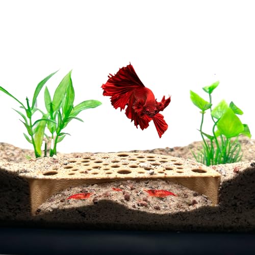 Shrimp Breeding Protector | Shrimp Breeding Cave Aquarium Tunnel (Light Brown)