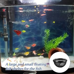4 Pcs Betta Fish Hammock and Feeding Ring Set, Aquarium Accessories for Resting and Feeding, Includes Floating Fish Resting Tunnel and Lounge for Betta Fish Care